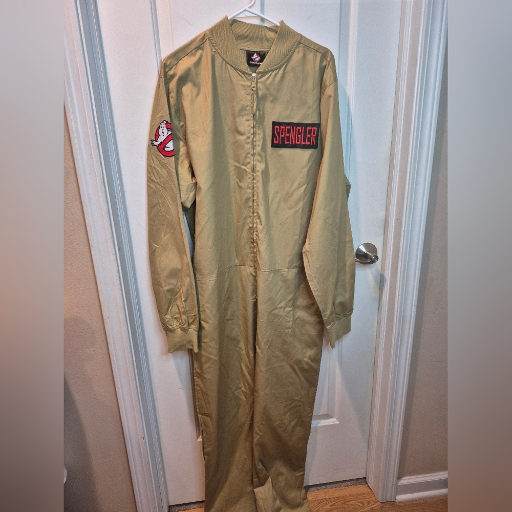 Adult Ghostbusters Khaki Jumpsuit Costume Cosplay Halloween